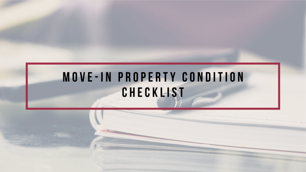 Why a Move-in Property Condition Checklist is Important - article banner